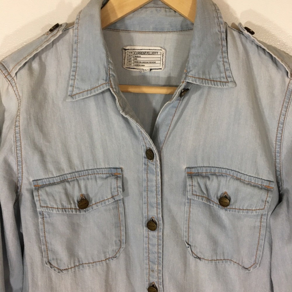 Current Eliot The Perfect Shirt Light wash Medium - Picture 6 of 8